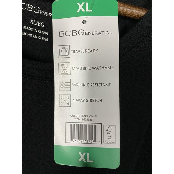 BCBGeneration Women T-Shirt Dress XL Black 1653526 - Picture 6 of 8